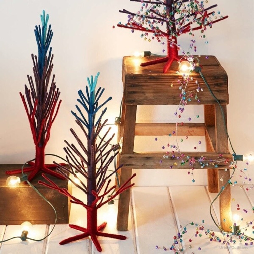 NWT Jewel Toned Yarn Christmas Tree - Urban Outfitters Z330